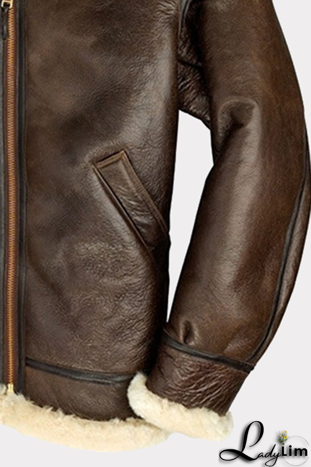 Brown Fashion Street Patchwork Contrast Zipper Hooded Collar Outerwear