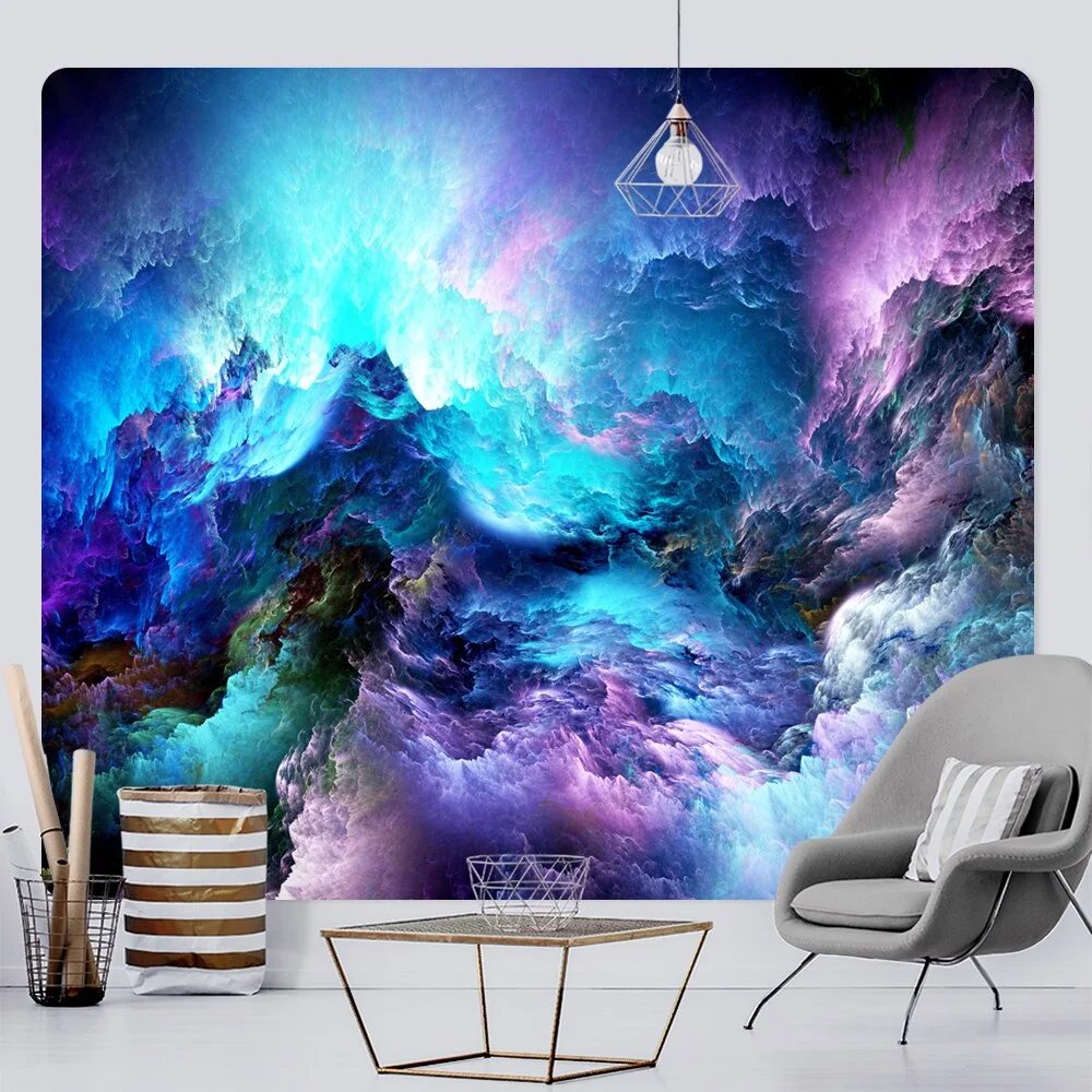 Nigikala color cloud home decoration art tapestry bohemian decoration yoga mat hippie travel mattress large size background wall