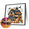 Diamond Painting-DIY Full Round Drill Halloween House(40*40 CM)