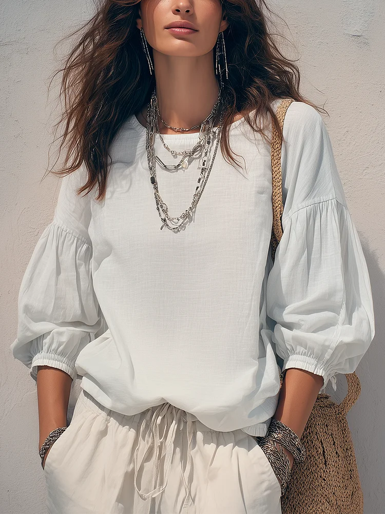 Easy And Comfortable Natural Linen Shirt