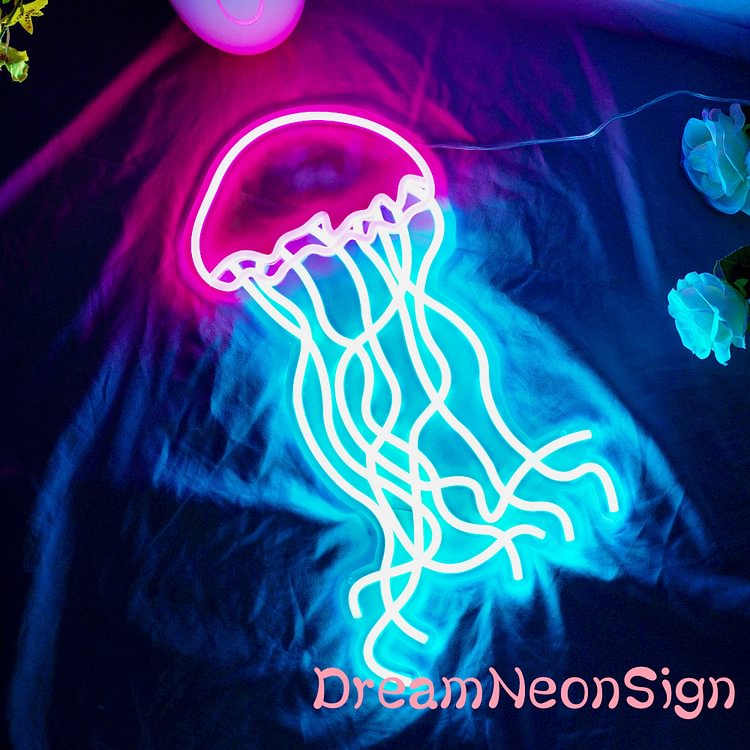 Neon Sign, Jellyfish Neon Sign, LED Neon Light, Neon Sign, Playroom, Neon Sign Anime, Bedroom Decor for Teens, Neon Sign Wall Decor