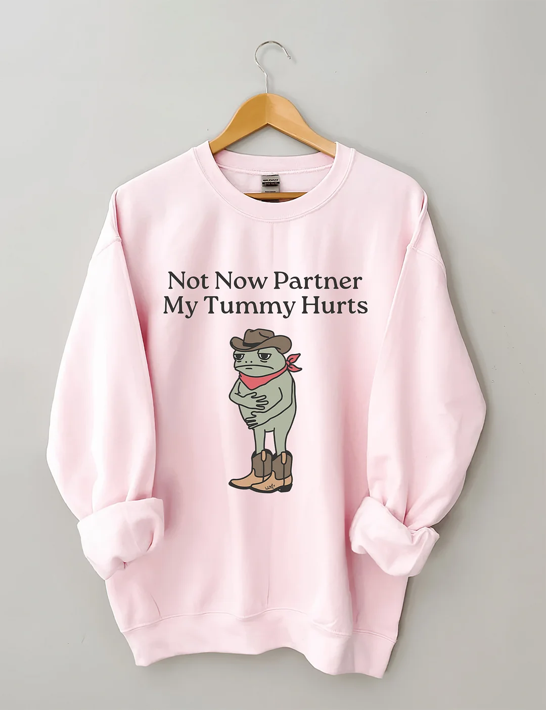 Not Now Partner My Tummy Hurts Sweatshirt