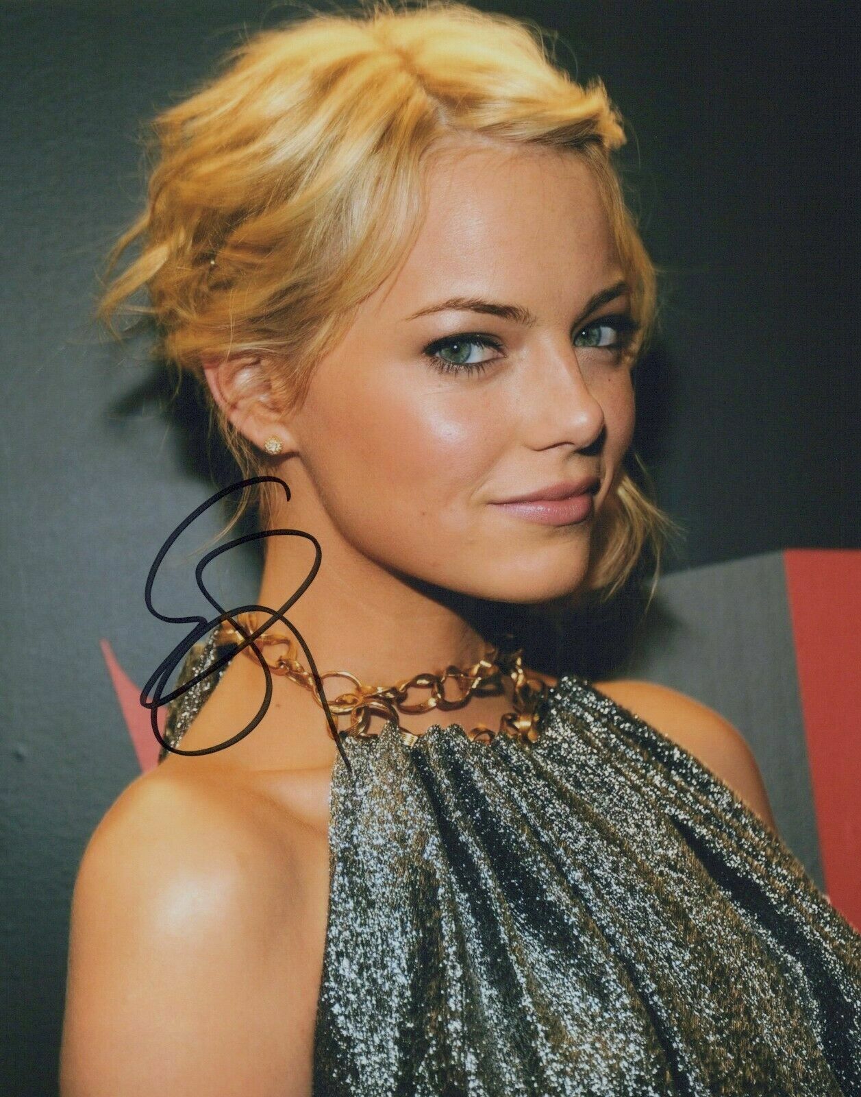 Emma Stone authentic signed autographed 8x10 Photo Poster paintinggraph holo COA