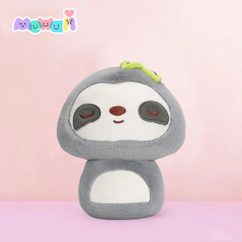 Mewaii® Mushroom Family Meditation Sloth Kawaii Plush Pillow Squish Toy