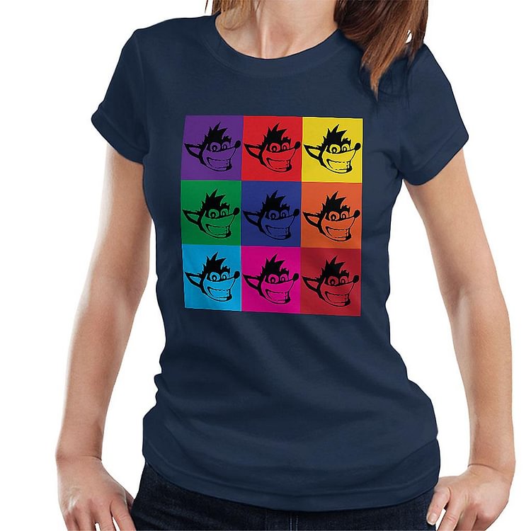 Crash Bandicoot Pop Art Andy Warhol Women's T-Shirt