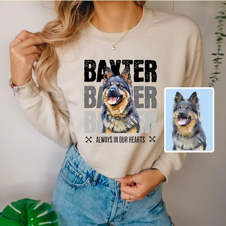 Custom Name and Photo T-Shirt Sweatshirt Hoodie, Custom Photo Printed Shirt
