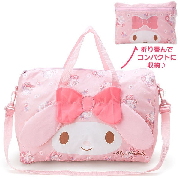 My Melody Face Travel Tote Pouch Shoulder Bag for Hand-Carry Luggage Pink A Cute Shop - Inspired by You For The Cute Soul 