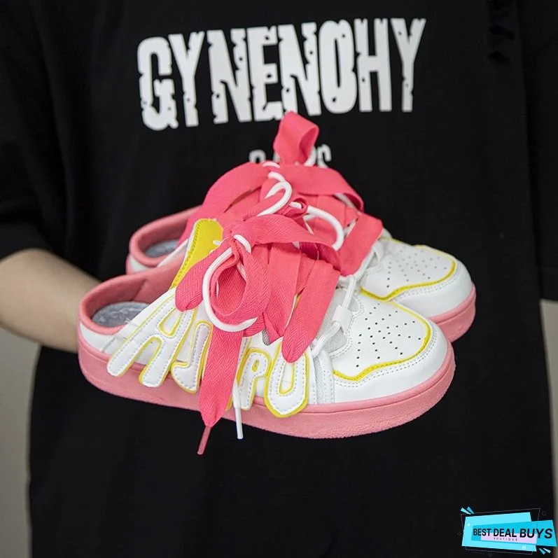 Letter Patchwork Design Slippers