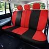 FH Group Car Seat Covers Full Set Cloth, Universal Fit combo, Automotive Covers, Low Back Front Airbag Compatible,Split Bench Rear Seat,Washable Cover for SUV,Sedan,Van Red