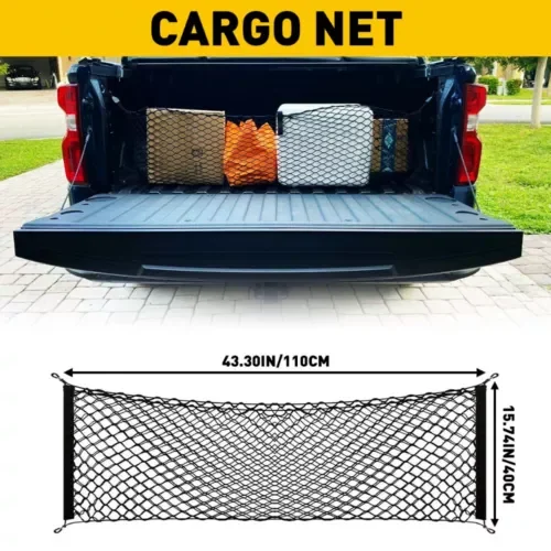 Dronehint 110*40cm Trunk Cargo Net Nylon Mesh for Ford F150 Silverado GMC Sierra Dodge RAM (For: GMC) Parts