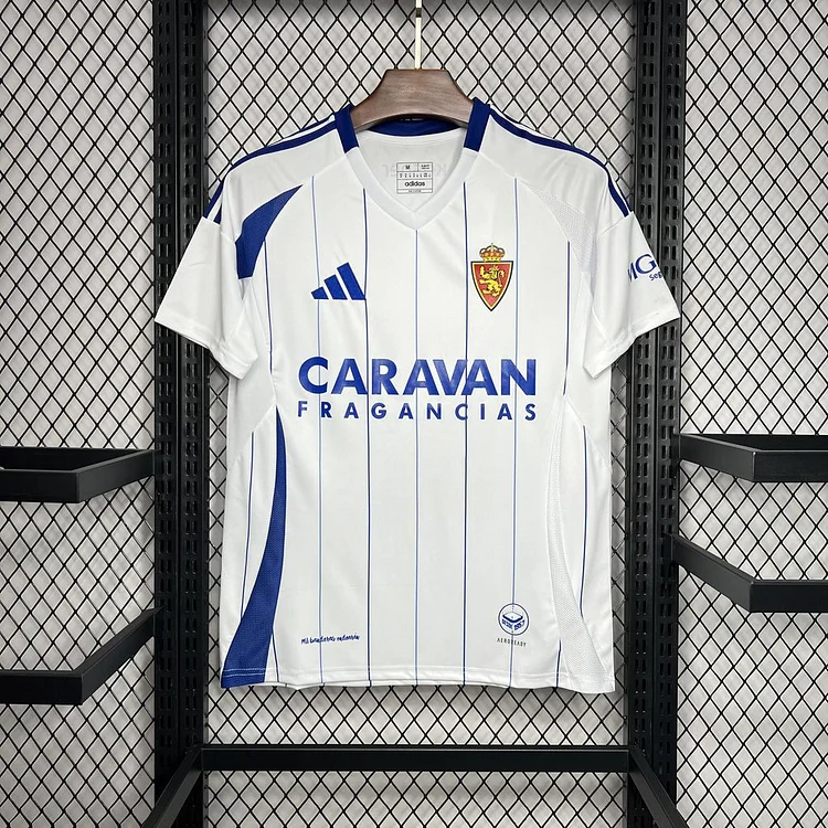 24-25 Real Zaragoza Home Football Shirt