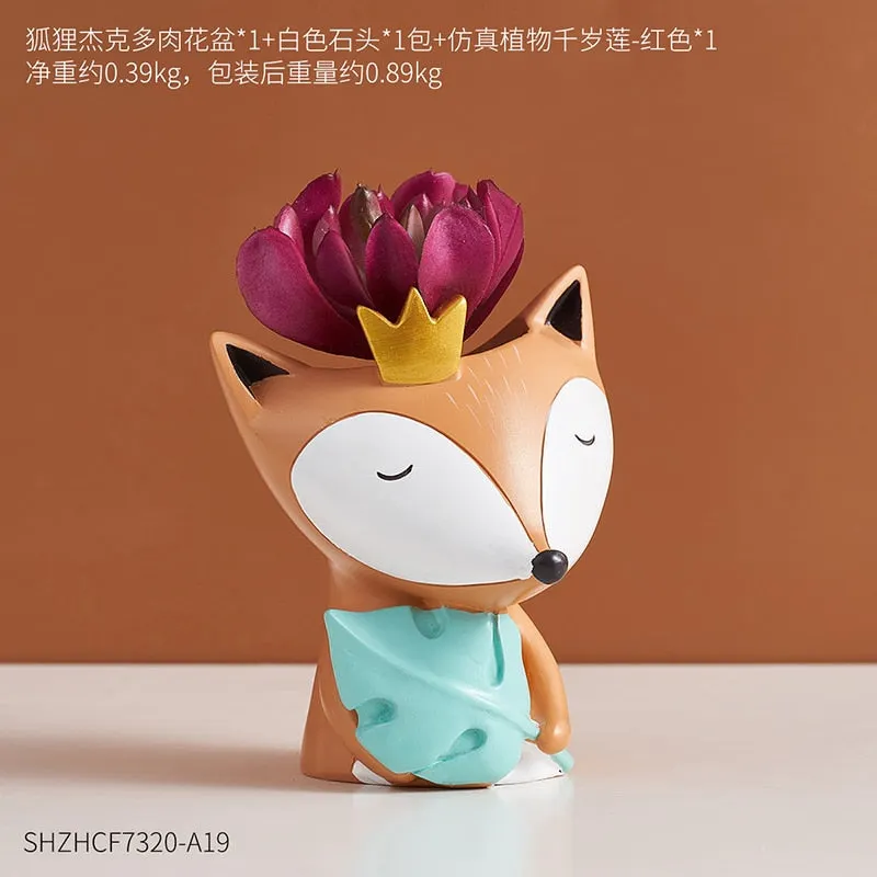 Cartoon Animal Flowerpot Balcony Decorations Pots for Plants and Flowers Garden Pots Modern Home Office Decor Children's Gifts