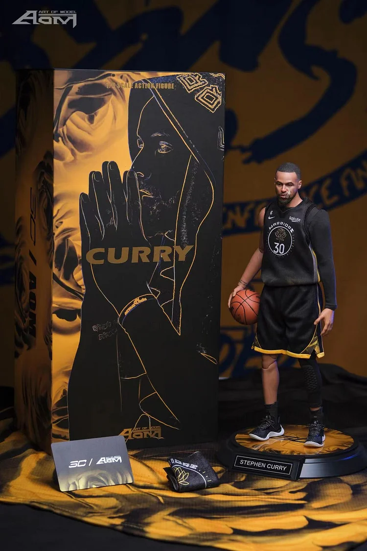 PRE-ORDER AOM TOYS Studio - NBA Black Arm Wardell Stephen Curry Golden Rose 1/6 Action Figure-
