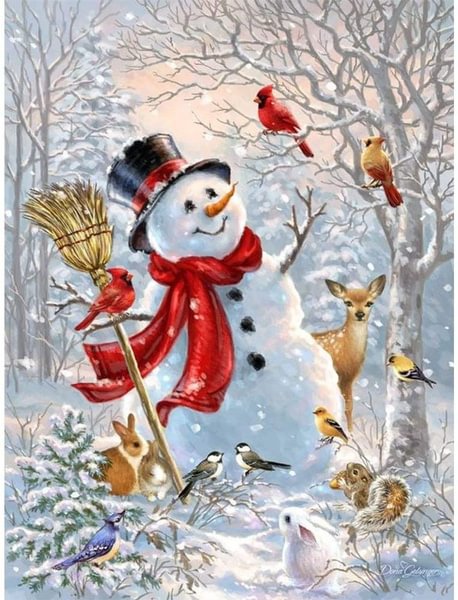 Snowman Christmas Gift Fashion 5D Diamond DIY Wall Hanging Painting Craft Kit Home Room Decor - Shop Trendy Women's Fashion | TeeYours