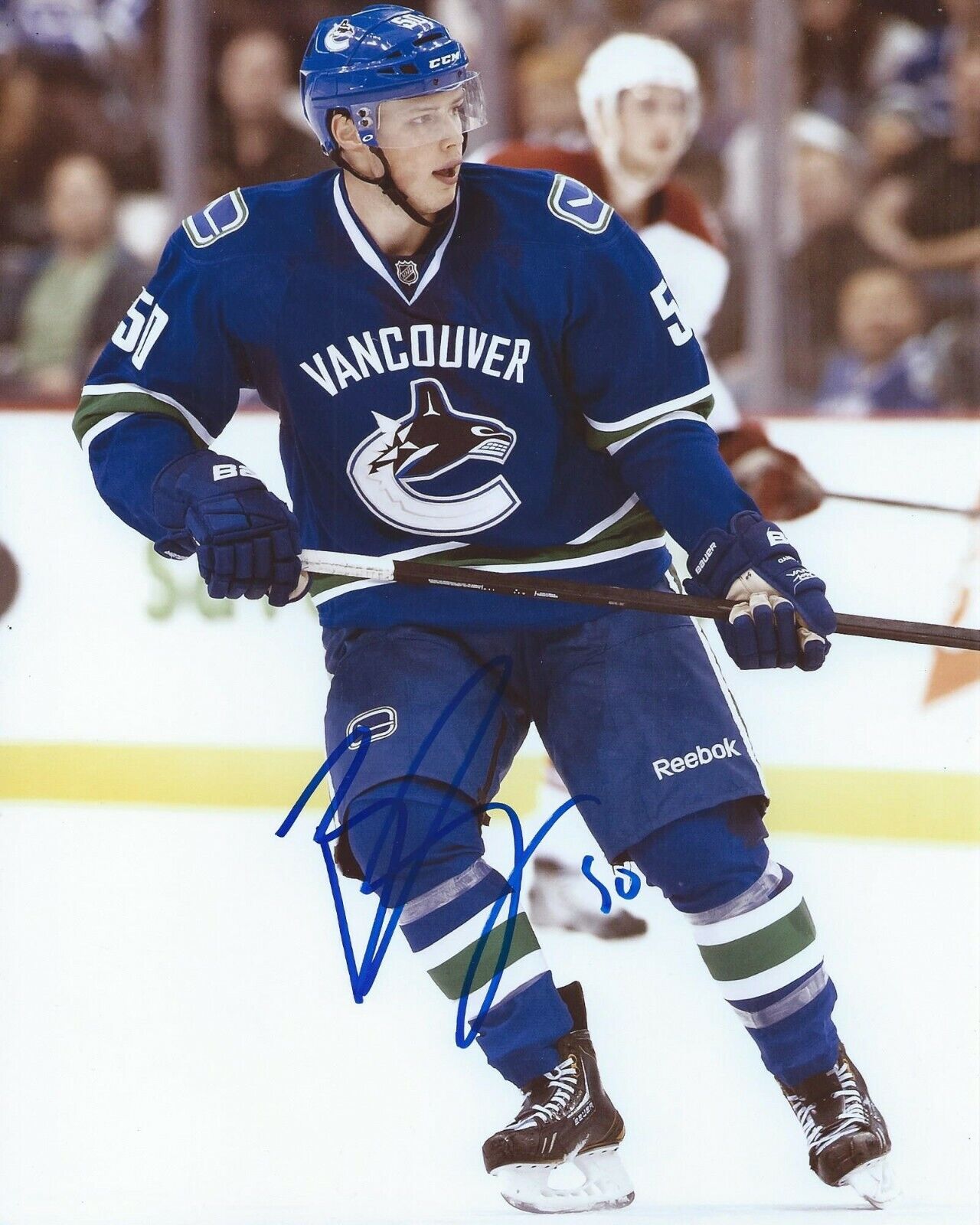 Brendan Gaunce Signed 8×10 Photo Poster painting Vancouver Canucks Autographed COA D