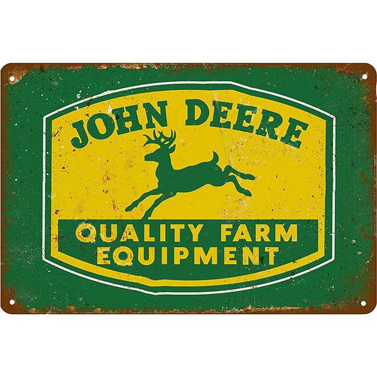 John Deere Quality Farm Equipment - Vintage Tin Signs/Wooden Signs - 7.9x11.8in & 11.8x15.7in