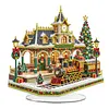 Christmas Train Diamond Dot Painting Ornament DIY Double Sided Acrylic