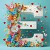 Butterfly Flower E 5D Partial Drill DIY Diamond Painting Kit 30*30cm