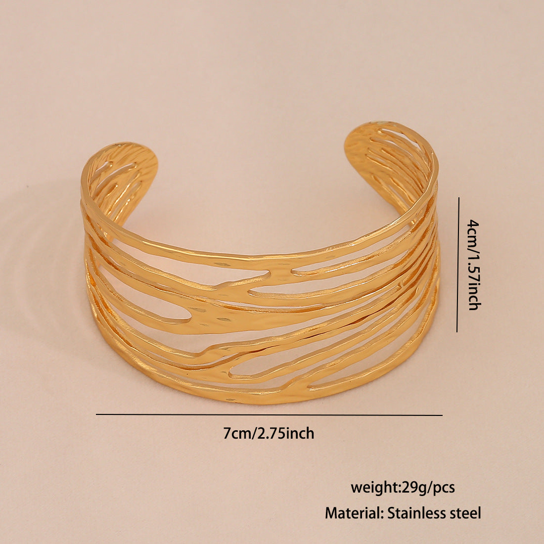 Personalized Exaggerated Flower Bracelet Niche Hand Accessories Ins Stainless Steel Jewelry B626