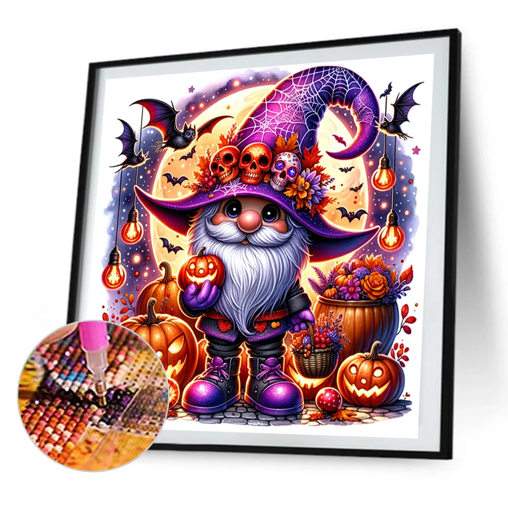Partial AB Diamond Painting - Full Round Drill - Halloween Goblin(Canvas|45*45cm)