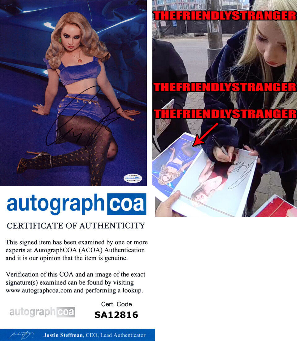 KIM PETRAS signed Autographed 8X10 Photo Poster painting b EXACT PROOF Sexy SINGER Icy ACOA COA