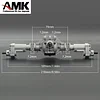 AMK SCX10 Aluminum Alloy Front Rear Portal Axles Complete for 1/10 RC Crawler Cars Axial SCX10 I II RGT 86100 Upgrades (Black)