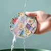 (US Only)4pcs Set DIY Flower Full Drill Diamond Coaster Can Be Washed With Water