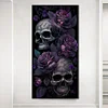 Dunkler Totenkopf – Diamantgemälde mit rundem Bohrer – 40 x 80 cm (große Größe)