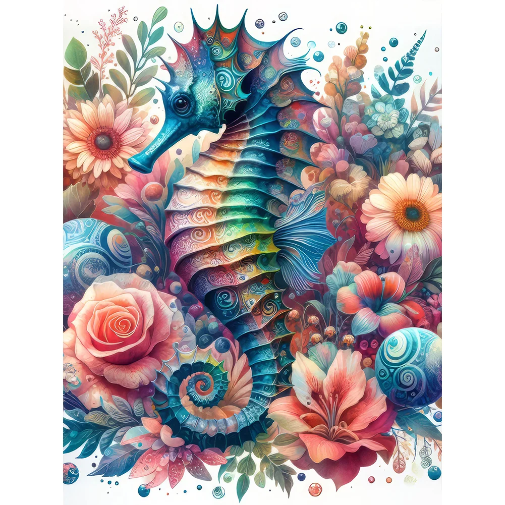 Full Round Diamond Painting - Seahorse(Canvas|30*40cm)