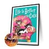 Diamond Painting -DIY Full Square Drill Lazy Cat