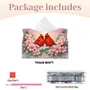 (24cm)Diamond Art Tissue Box DIY PU Napkin Cover for Home(Cardinal and flowers)