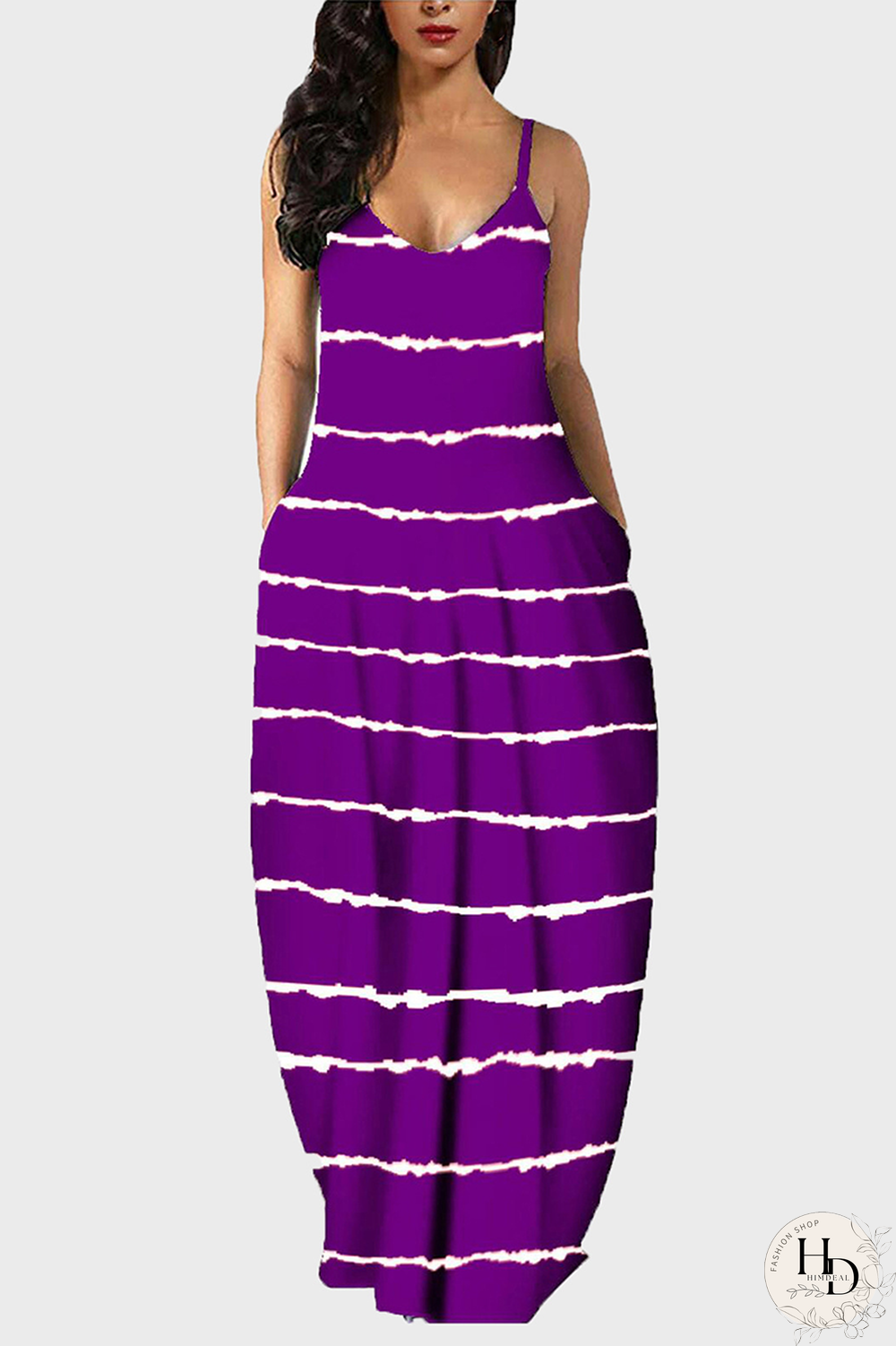 Red Casual Print Split Joint Spaghetti Strap Printed Dress Plus Size Dresses