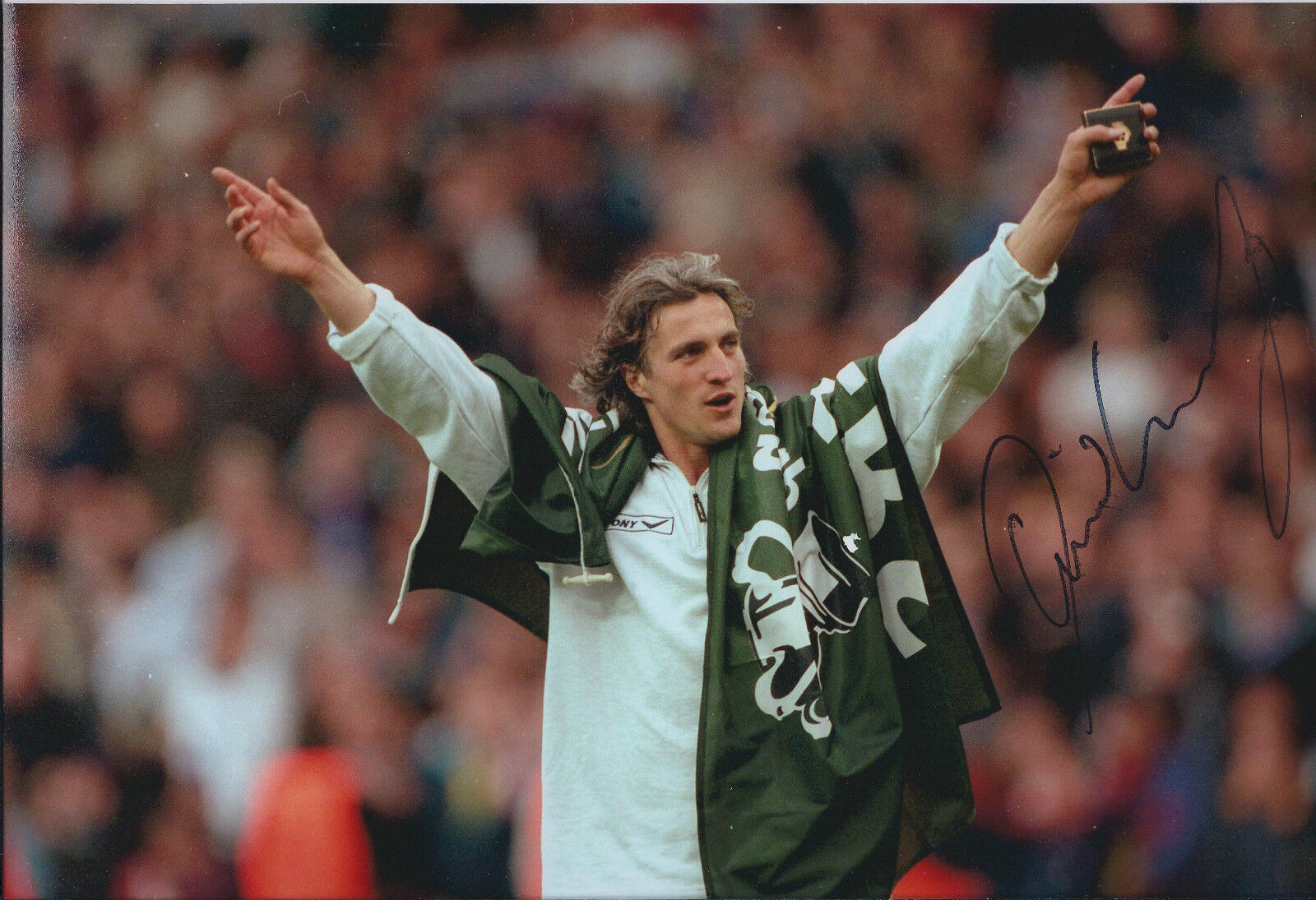 David GINOLA SPURS SIGNED COA Autograph 12x8 Photo Poster painting AFTAL Authentic France RARE