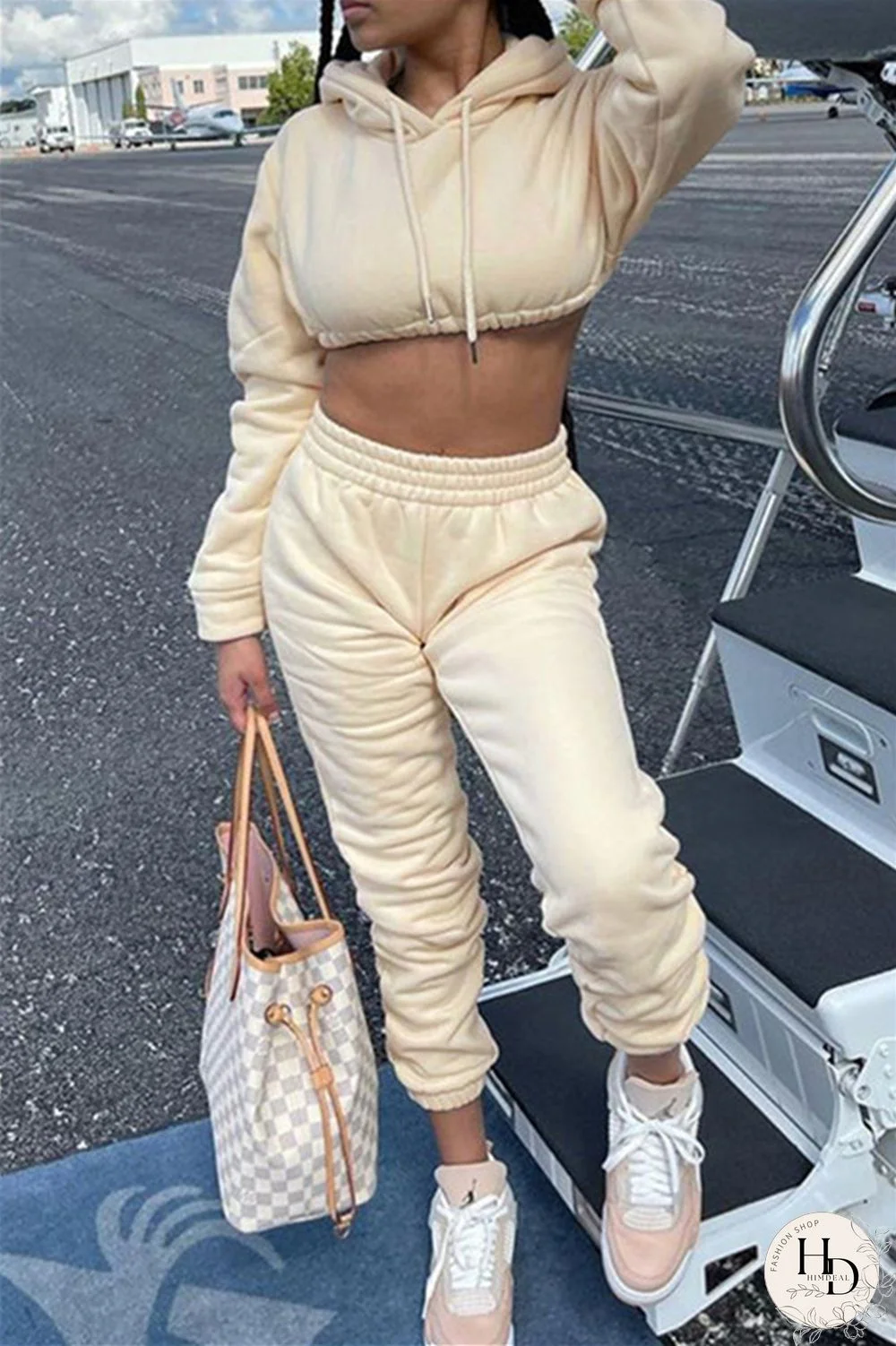 Black Fashion Casual Solid Basic Hooded Collar Long Sleeve Two Pieces