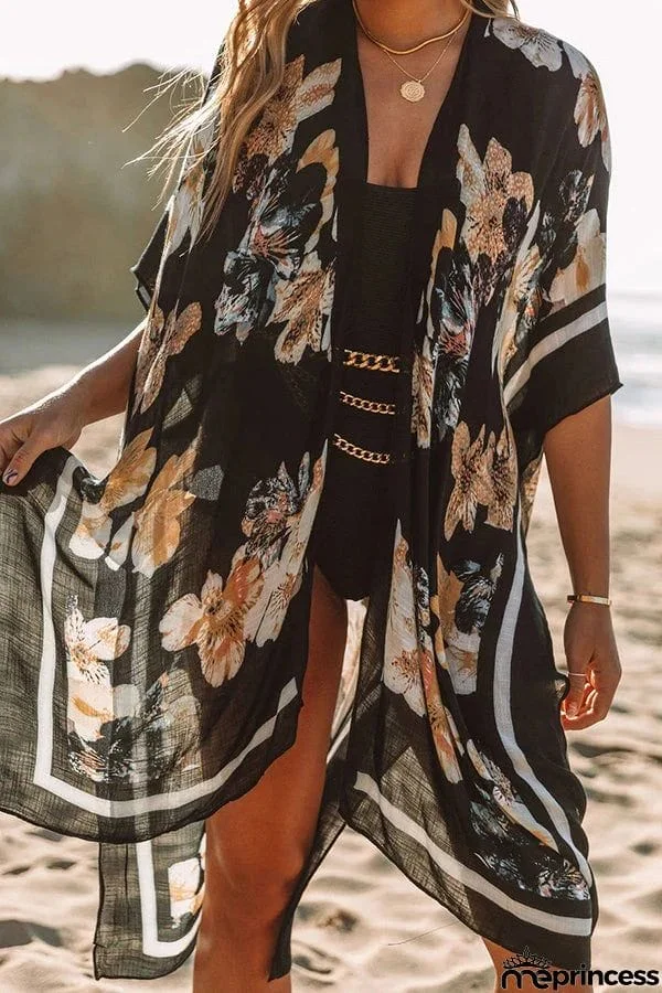 Savor The Sunlight Floral Print Cover-Up