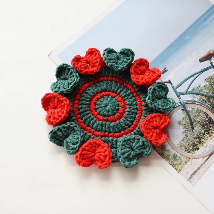  Lulusnow Handmade  Merry Chrismas Crochet Coasters