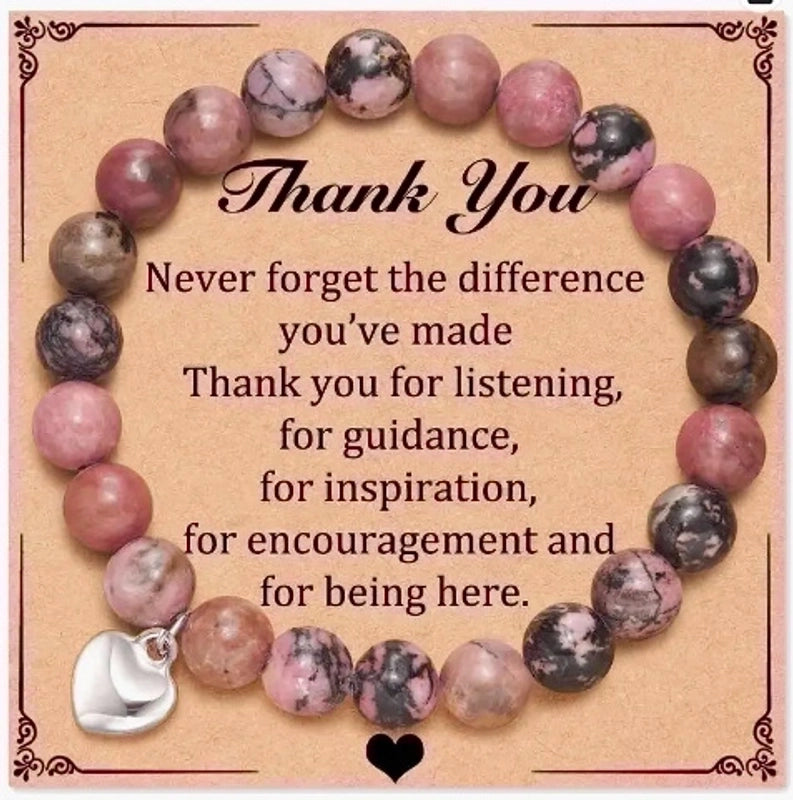 2 Pieces Retro Geometric Natural Stone Handmade Bracelets