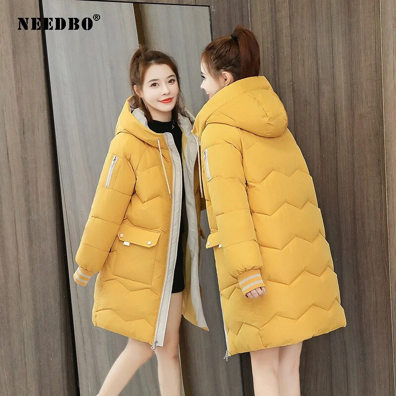 Winter Jacket Women Long Parka Hooded Warm Women Winter Jacket Coat Windbreak Cotton Padded Jacket Plus Size Lady Puffer Jacket