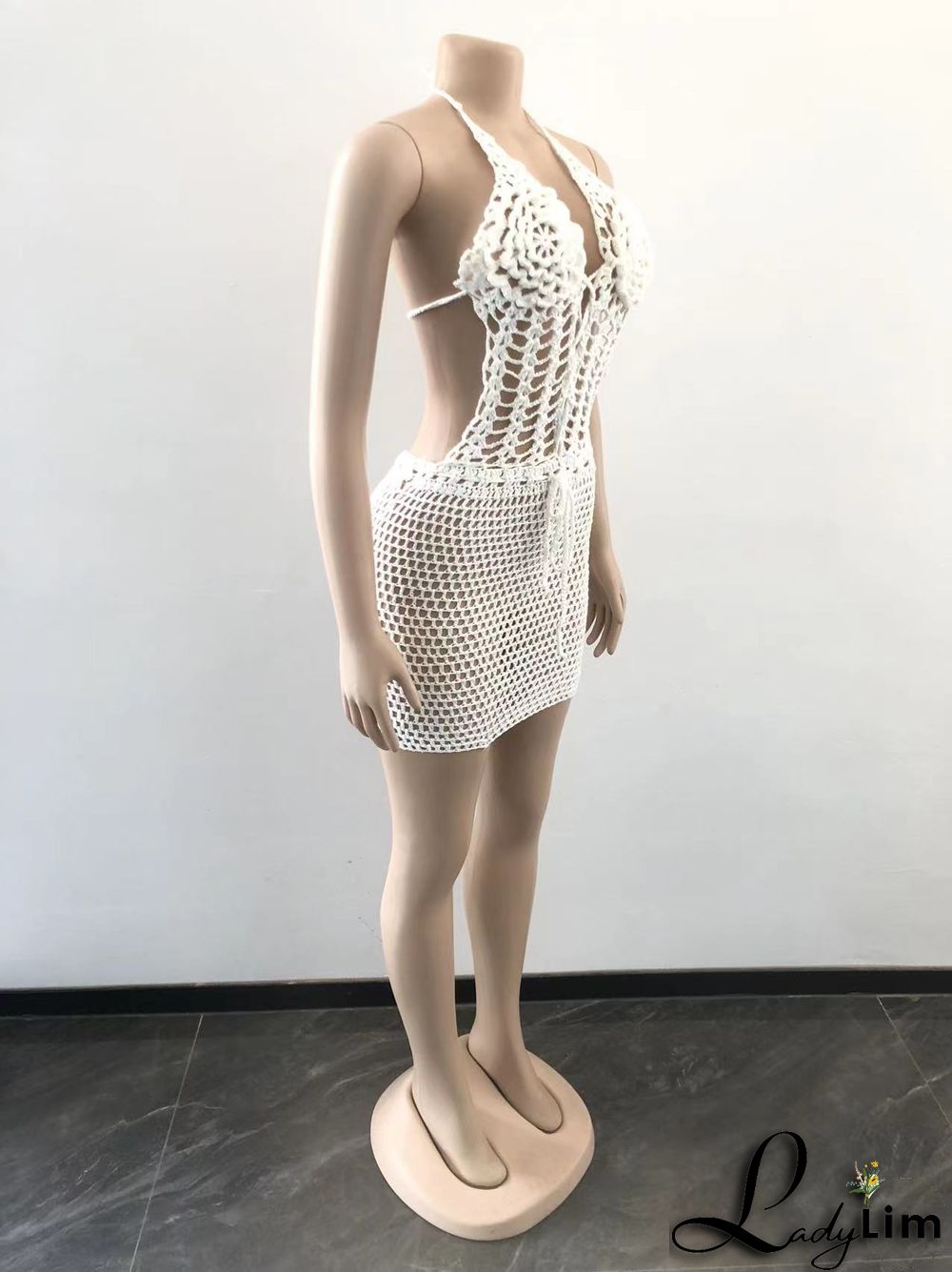 Hand Crochet Knitted Hip Casual Beach Dress