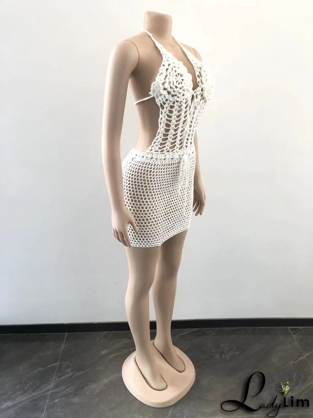 Hand Crochet Knitted Hip Casual Beach Dress