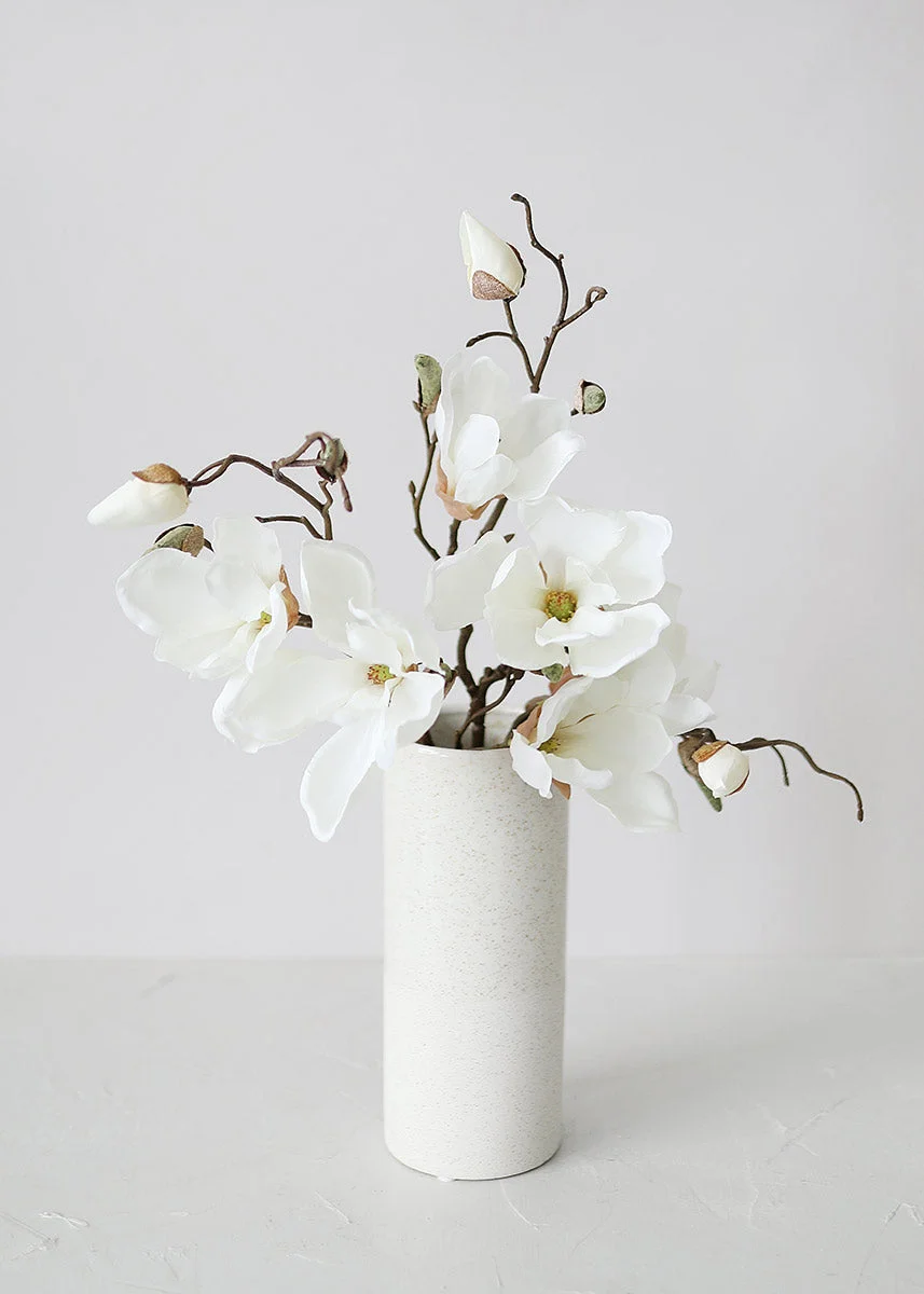 Silk Magnolia in Cream White - 19"