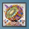 (US Only)30x30cm Kiwi 5D DIY Special Shape Crystal Partial Diamond Painting Kit Home Art