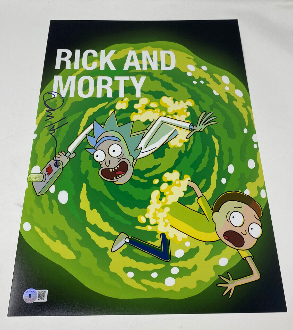 Dan Harmon Signed Autograph 12x18 Poster Photo Poster painting Rick & Morty Creator Beckett COA