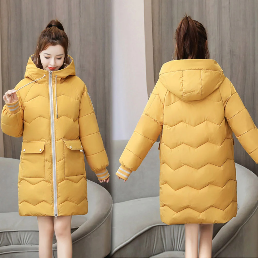 Winter Jacket Women Long Parka Hooded Warm Women Winter Jacket Coat Windbreak Cotton Padded Jacket Plus Size Lady Puffer Jacket
