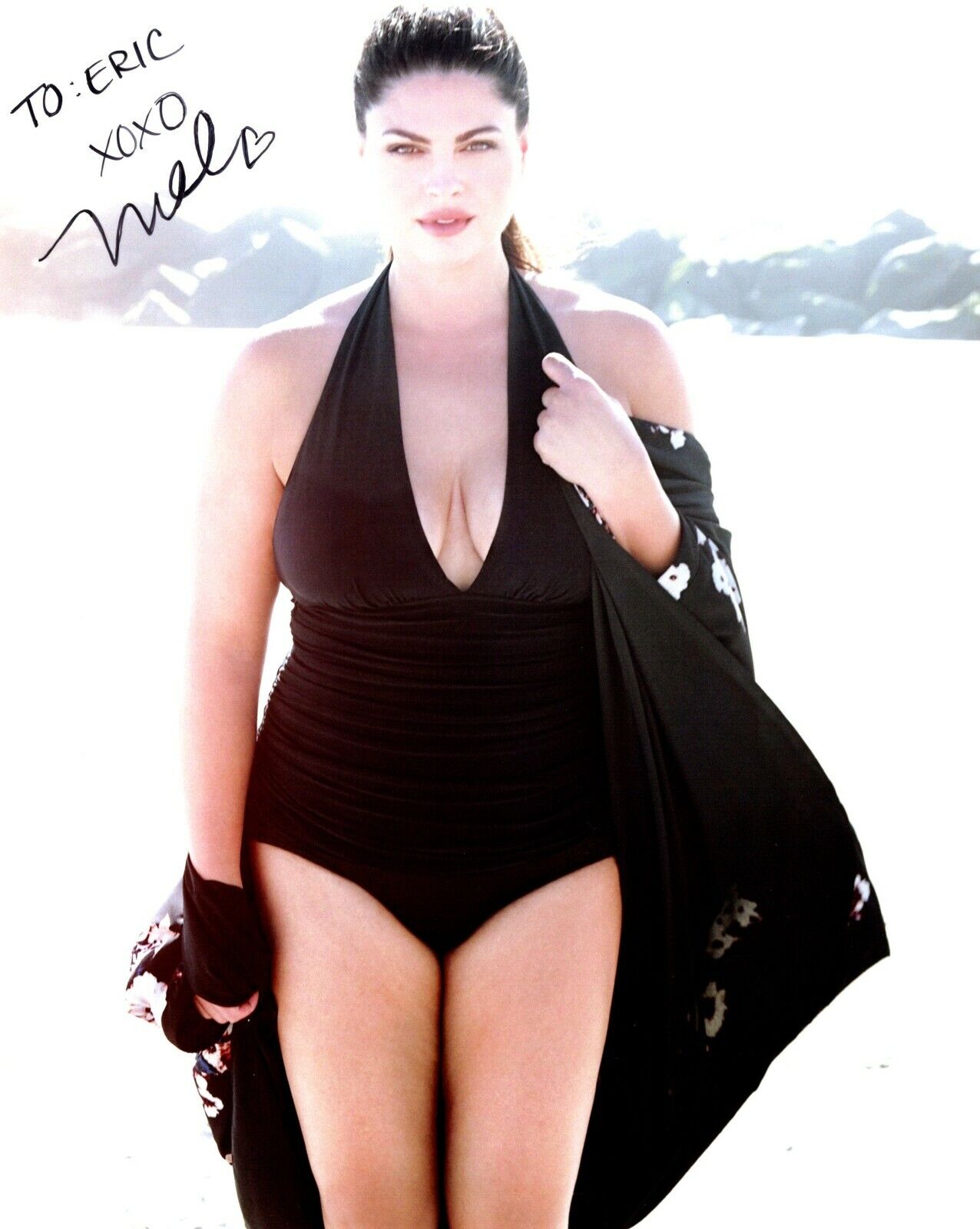 TO ERIC - Melinda Parrish Signed - Autographed Plus Size Model 8x10 inch Photo Poster painting