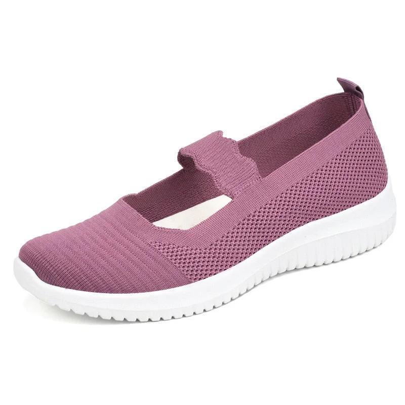 Women Casual Shoes 2021 Fashion Breathable Fly Weave Casual Shoes Women Loafers Women Comfort Flat Shoes zapatos para mujer