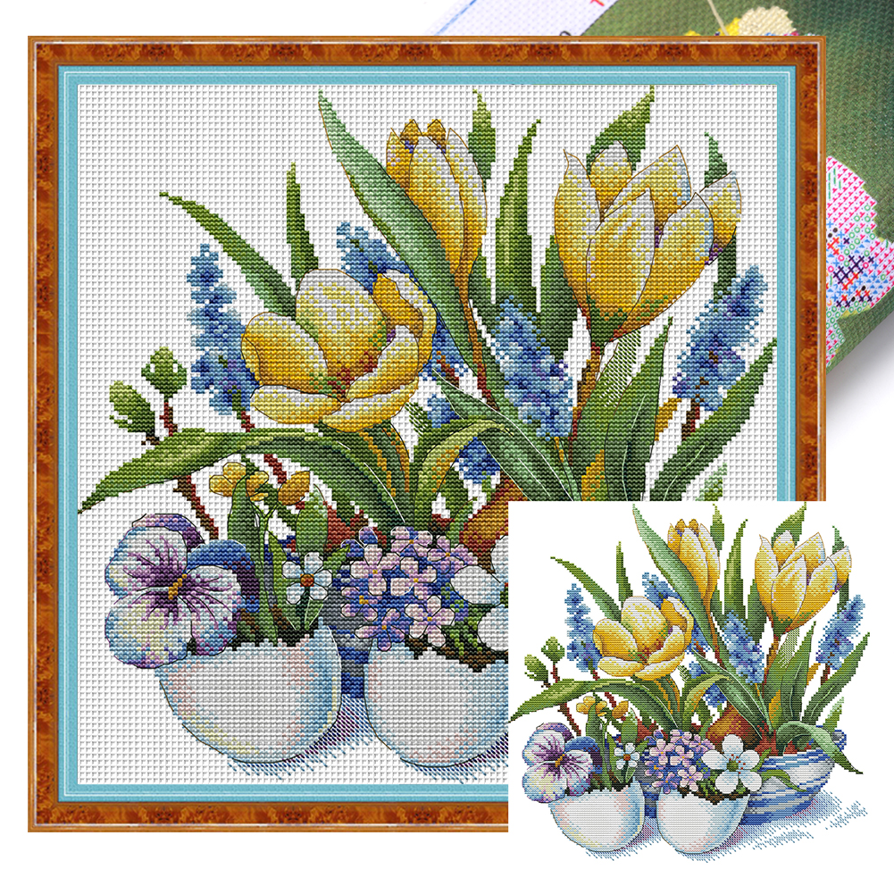 Call Of Spring Partial 14CT Pre-stamped Canvas(35*37cm) Cross Stitch(backstitch)