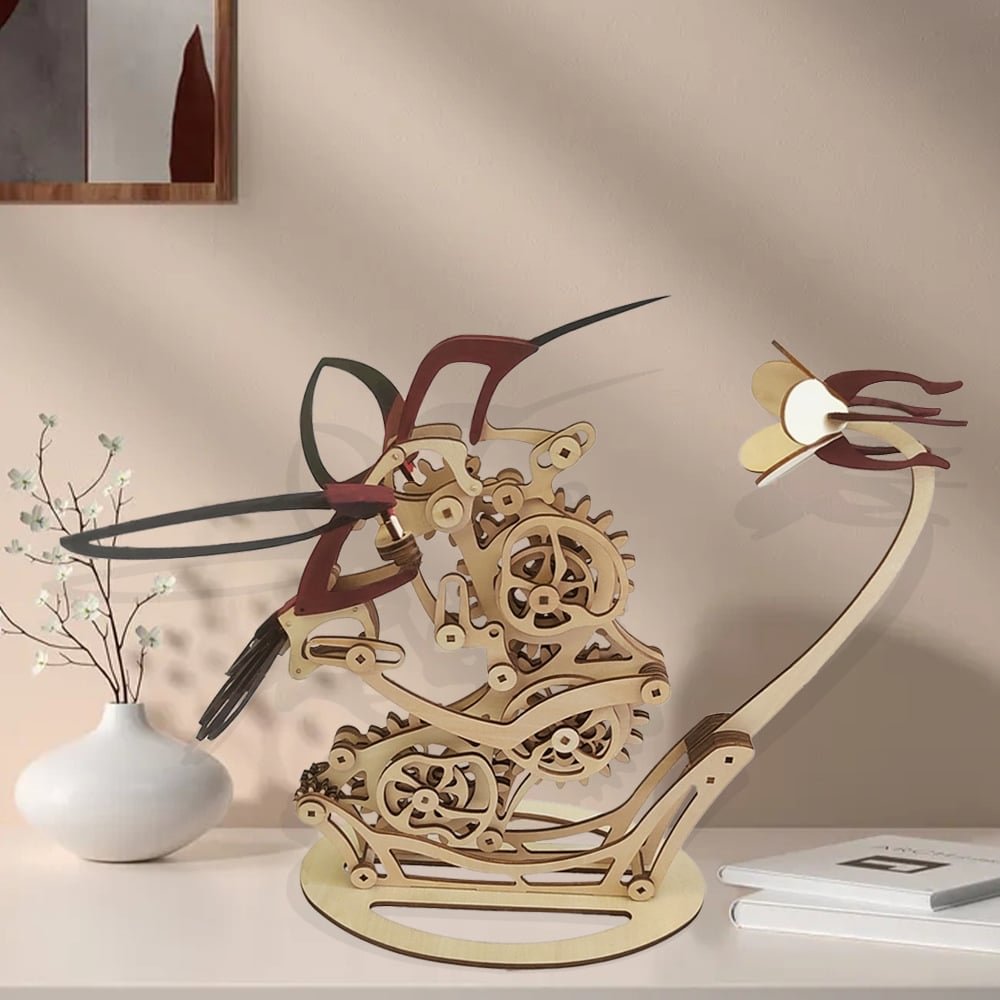 (🌲Early Christmas Sale- SAVE 48% OFF) -MAGICAL WOODEN KINETIC HUMMINGBIRD SCULPTURE