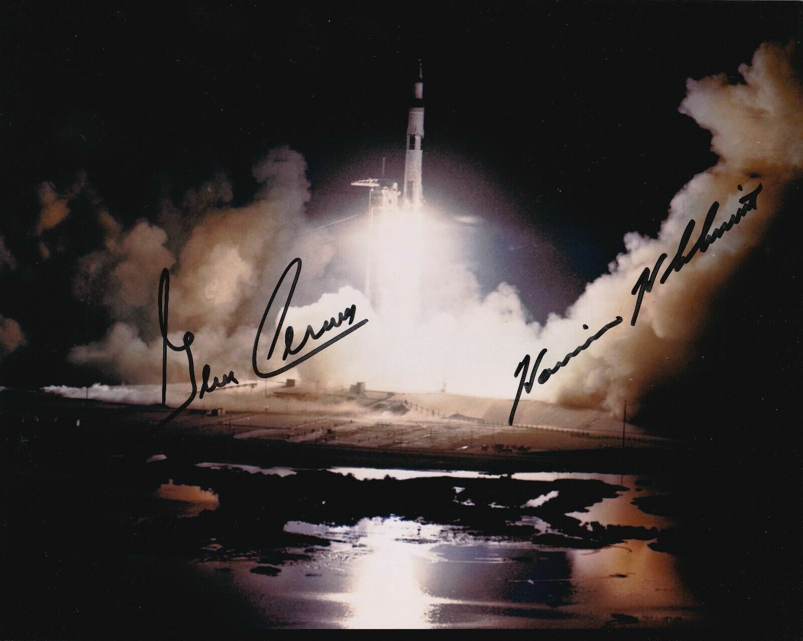 Gene Cernan / Harrison Schmitt Autographed Signed 8x10 Photo Poster painting (Apollo 17) REPRINT