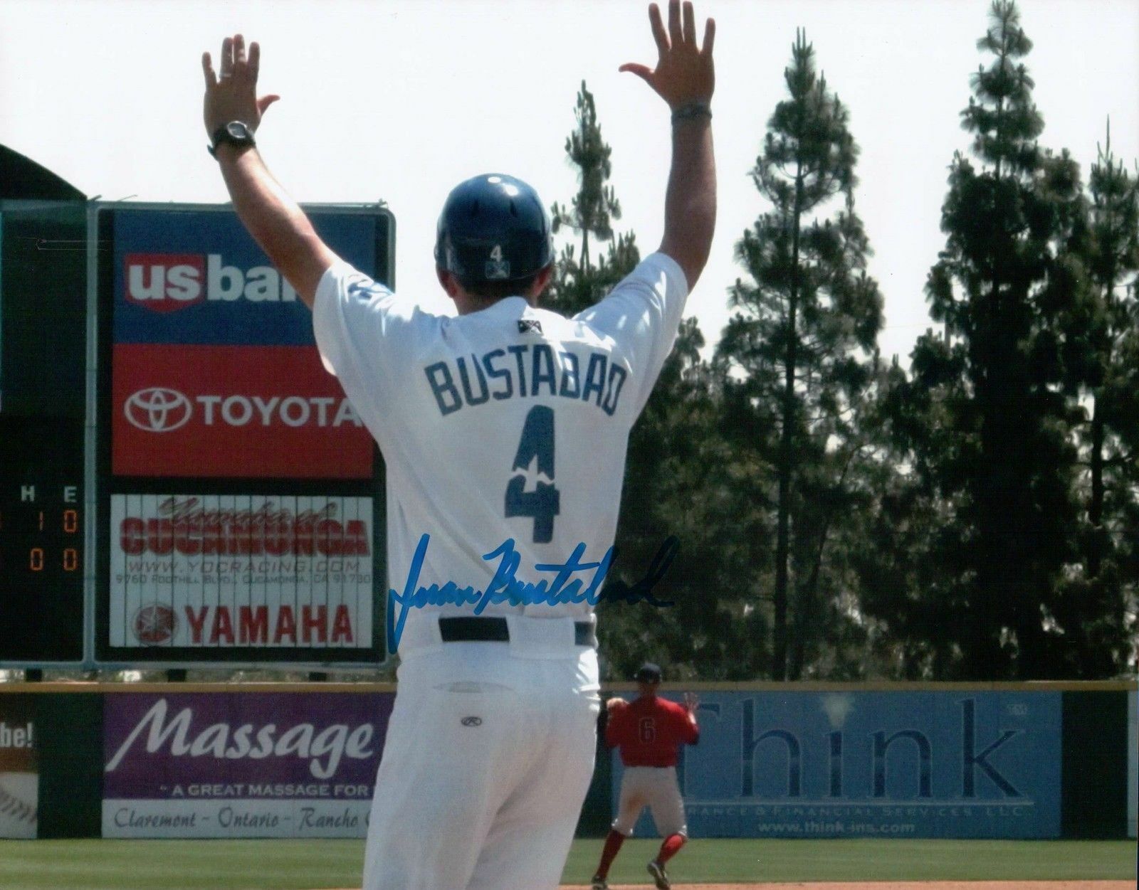 Juan Bustabad Signed 8X10 Photo Poster painting Autograph Dodgers Quakes Hold Sign Auto w/COA